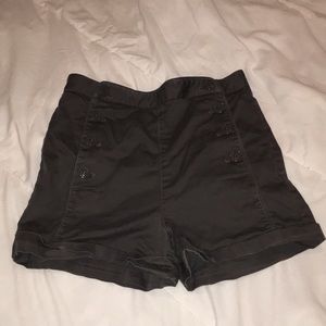 High Waisted Button Up Shorts